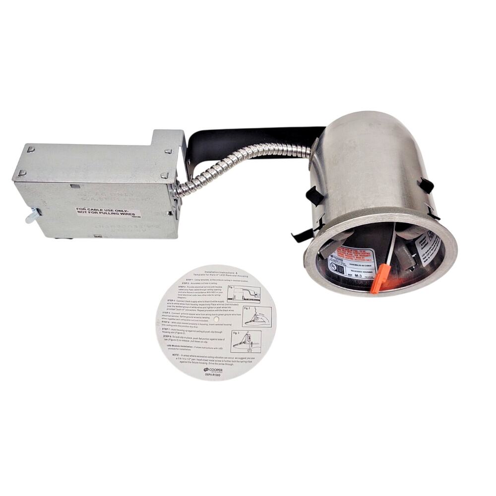 Halo H995 4 in. Aluminum LED Recessed Lighting Housing for Remodel Ceiling, T24